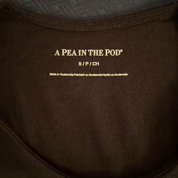 A Pea in the Pod Maternity Black 3/4 Sleeve Top Size Small - Picture 7 of 9